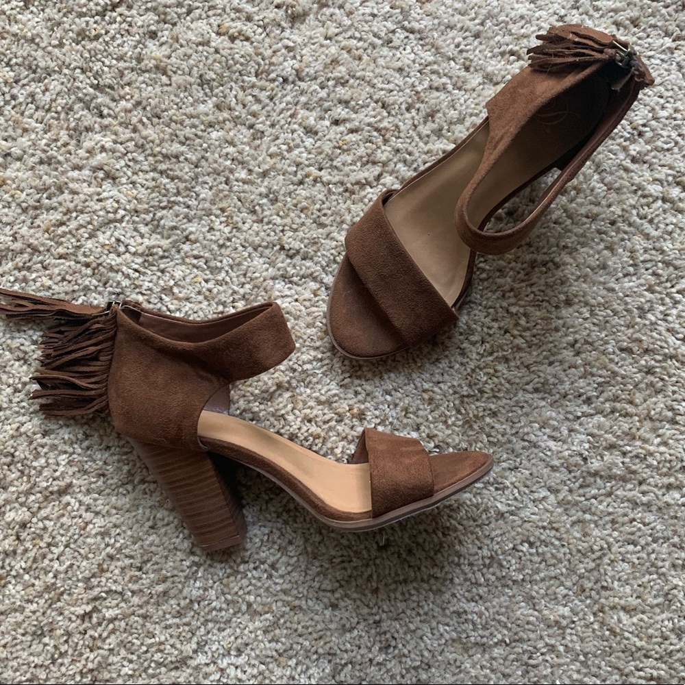 Delicious Fringe Back Heels